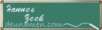 Hannes Zeck Visitenkarte